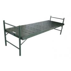 戶(hù)外野戰(zhàn)折疊鋼塑折疊床680鋼塑兩折床便攜式軍綠色折疊床